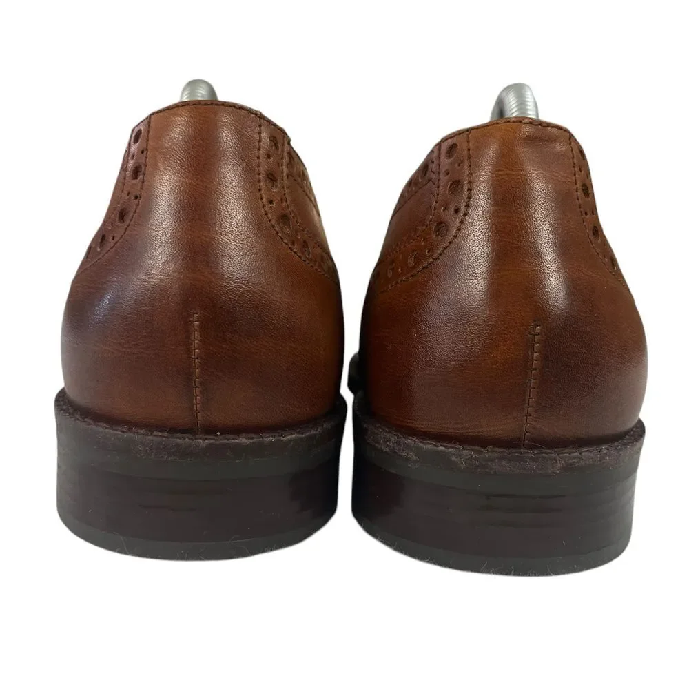 Cole Haan Ross Dustin‎ Cap Brown Leather Wingtip Oxford Shoes Mens Size 8.5